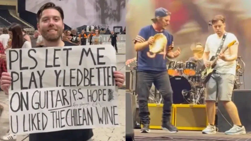 Pearl-Jam-Eddie-Vedder-bring-out-fan-onstage-in-Barcelona-to-perform-Yellow-Ledbetter