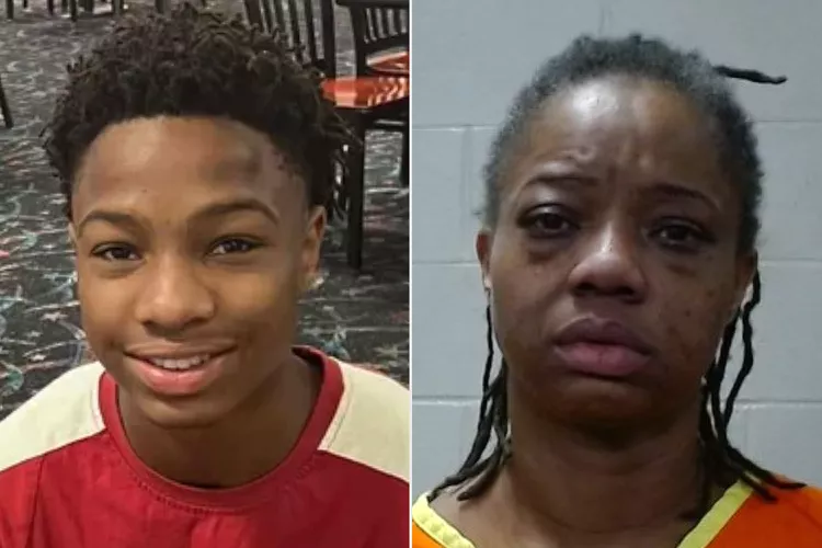 Tesha La Sha Florence (right) is accused of killing her 16-year-old son, Robert Florence (left). 