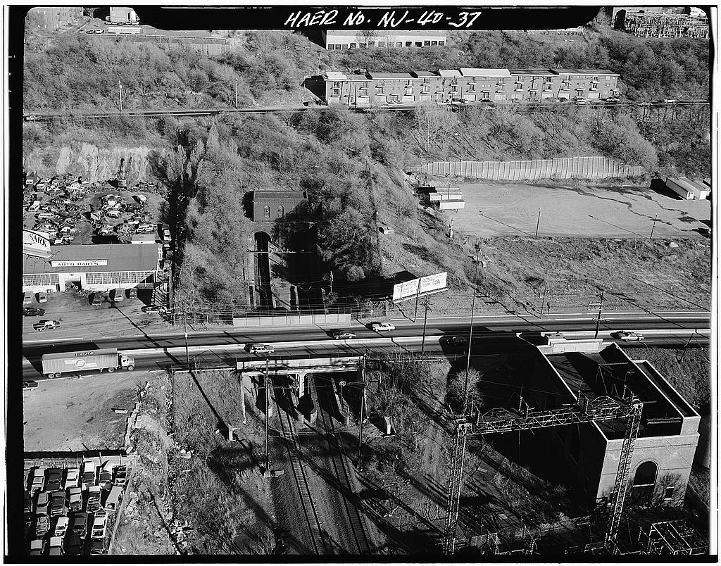 Western portal of the North River rail tunnels beneath the Hudson River in New Jersey.